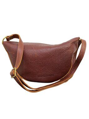 Portland Leather Lea Hobo Bag Small Brown Leather Adjustable Strap
